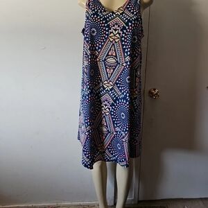 Blue and White Spaghetti Strap Sundress